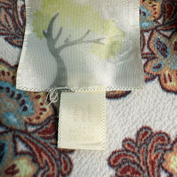 Anthropologie Fig & Flower Tropical Print 3/4 Sleeve Tunic Shirt Dress Medium - Picture 5 of 9